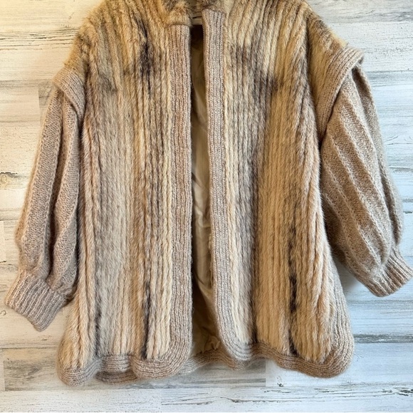 Sol Braunstein Faux Fur Mink Zip Outer Jacket Shacket XL - Picture 4 of 13